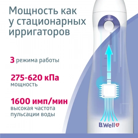 Ирригатор полости рта B.Well WI-911 с увеличенной емкостью 330 мл купить в Чите
